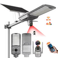 Farola Solar LED con Cámara CCTV para Exteriores, Inalámbrica, IP67, Luz de Monitoreo Solar