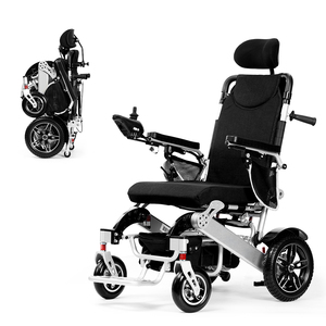 Silla de ruedas eléctrica de aleación de aluminio de potencia automática motorizada plegable para discapacitados más barata - Product Image 5