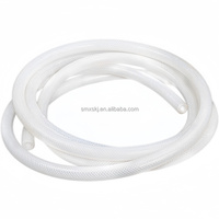 Tuyau d'air en silicone tressé de qualité alimentaire - Tube en caoutchouc de silicone renforcé haute température haute pression, épaisseur de paroi 1,2 mm