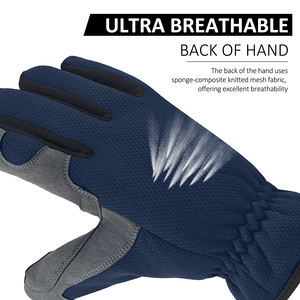 Guantes protectores <span class=keywords><strong>Premium</strong></span> con muñeca Spandex y palma recubierta de PU para trabajos pesados - Product Image 2