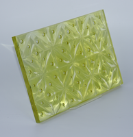 Panel de Vidrio Artístico Laminado con Resina y Patrón de Burbujas Amarillo Claro, Diseño Personalizado para División Interior y Decoración de Hoteles y Restaurantes