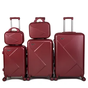 Resistente ai graffi frosted texture trolley da viaggio valigia in policarbonato bagagli con 12 "14" sacchetto cosmetico