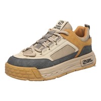 Chaussures décontractées pour hommes automne-hiver, style skate, à semelle épaisse, rehaussantes, en toile, avec semelle extérieure en caoutchouc antidérapante et coussin d'air, pour le travail