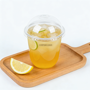 Vasos Desechables de Doble Pared de Plástico PET para Jugo, Leche y Té, 90 mm de Diámetro, Transparentes, Personalizados, 16 oz, 500 ml, Impresión UV, para Llevar - Product Image 2