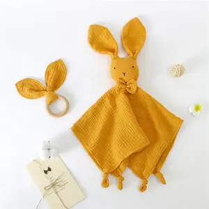 Cute Rabbit Organic Cotton Baby Comforter Blanket Toys Bedding Toys