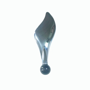 High Quality 100% Natural Obsidian Leaf Shaped Zinc Alloy Handle <b>Jade</b> <b>Roller</b> for Face - Product Image 2