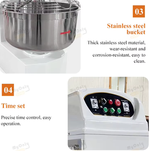 Machine à pétrir la pâte commerciale/mélangeur à pâte de boulangerie chauffé 50-80L - Product Image 5
