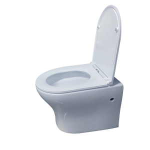 Trivello nascosto a parete <span class=keywords><strong>WC</strong></span> bagno senza montatura in ceramica Custom lavabo Retrete commerciale moderno pezzo unico scatola di cartone - Product Image 4