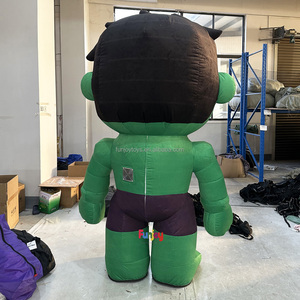 Disfraz de Mascota de <span class=keywords><strong>Hulk</strong></span> inflable de alta calidad, disfraz de hombre musculoso de personaje de dibujos animados para adultos a la venta - Product Image 6