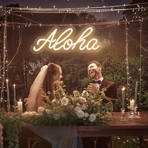 <span class=keywords><strong>Aloha</strong></span> ป้ายไฟนีออน LED ตกแต่งผนังสวยงามสำหรับบ้านห้องนอนห้องนั่งเล่นบาร์ - Product Image 3