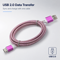 Cable de Carga Rápida USB Tipo-C de 2m, de Cuero PU, Marca Togudu, para Computadora, Teléfono Móvil, Auriculares y Dispositivos Android/iOS