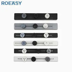 Roeasy power rail track combine with different plugs for home office commercial desk wall smart electrical switches and socket