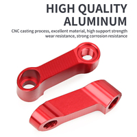 Braket peninggi stang sepeda motor, aksesoris motor Universal Aluminum Aloi Mount Extender braket depan CNC 8MM kursi ekstensi cermin spion