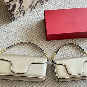 Women's Chest Bag Genuine Leather Horizontal <b>Square</b> White Gold Black Pink Two Handles Cover Type Everyday Outfits Spring 2026 - Product Image 1