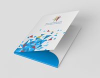 Carpeta de Presentación de Cartulina Gruesa con Impresión Personalizada, Estampado Dorado, Portadocumentos Profesional para Propuestas Comerciales