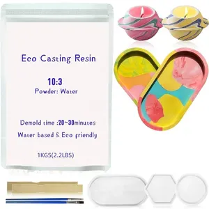 Eco Casting Resin Kit Molding Powder Refill for Casting Molds Fast Curing Terrazzo Resin Kit for Beginners | Self Leveling and E
