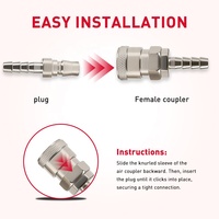 Ensemble de raccords rapides pneumatiques japonais pour air comprimé SH20+PH20, connecteur de tuyau de type C 8 mm pour compresseur