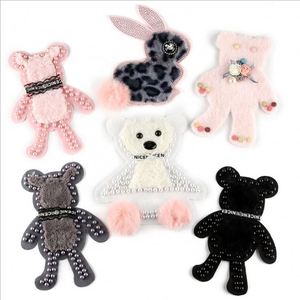 Custom Fabric Bear Embroidery <b>Patch</b> Badges <b>Sew</b> <b>on</b> Embroidered <b>Patches</b> Clothing Woven <b>Patch</b> - Product Image 1