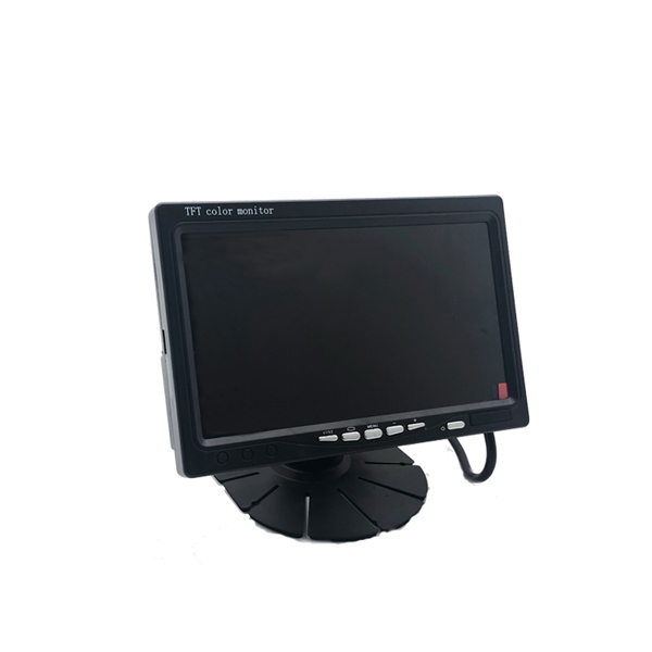 DC12V 7 Inch 2CH IPS TFT LCD Color HD Monitor with Remote Control for Car CCTV Reverse Backup Camera