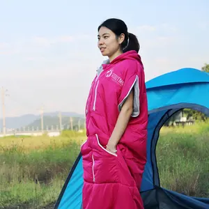 2.15kg Cold Weather Wearable Walk-Around Sleeping Bag With Zippers Hole for Arms And Feet Perfect For Outdoor Activities