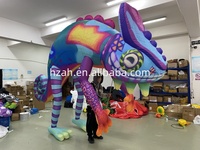 Caméléon gonflable de marche géant de marionnette de lézard gonflable d'éclairage coloré pour le défilé