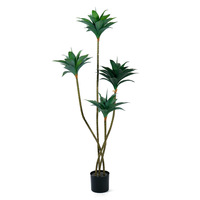Décoration intérieure : Plante artificielle en plastique, Sisal, Gladiolus, Agave, Orchidée Couronne, Feuille de sabre, en pot, durable, 80 cm, Pâques, Thanksgiving
