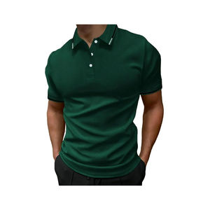 Polo ecológico para hombre, Camiseta de algodón orgánico, diseño elegante y sostenible para ajustes informales o formales, camiseta Polo ajustada - Product Image 1
