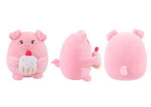 Peluche lion rose adorable avec design cupcake, doublure en coton doux et maille, pour bébé, enfant, cadeau et décoration intérieure - Product Image 4