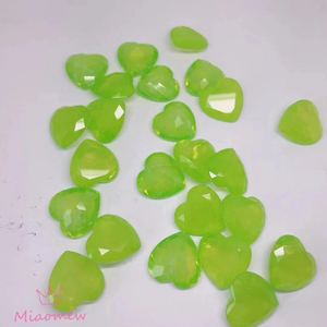 YZ bijoux personnaliser HQ arc-en-ciel synthétique fusion à facettes émeraude coupe coeur parabai Tourmaline cristal fusion pierre bijoux - Product Image 3