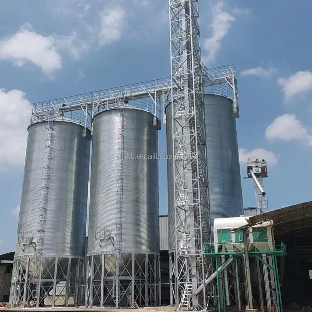 Silo di mais essiccato 500 1000 mt Silo per il prezzo di conservazione del grano 6000 tonnellata di Silos di grano