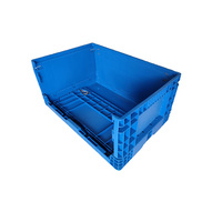 Caisses de rangement pliables en plastique PP recyclable avec poignée pratique, personnalisables, capacité de 40 kg, volume de 54 L, marque WLL, épaisseur de 3 mm
