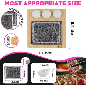 Piedras de cocina para bistec, parrilla de interior, juego de piedras calientes chisporroteantes, juego de piedras de cocina de roca caliente para <span class=keywords><strong>barbacoa</strong></span> | Fábrica de Homex_BSCI - Product Image 4