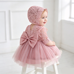 open lace back dress Infant Christmas Dress New Summer Newborn Baby Girls Princess Party Dr   Top Super Deals