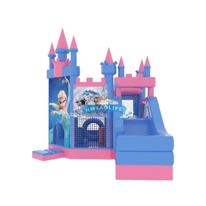 Princess Themed Inflatable Bouncy Castle Slide Bouncer Slide Combo For Kids Bouncing Jumping Castle Outdoor Entertainment