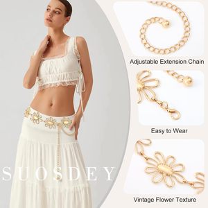 Western Metal Concho <b>Belt</b> For Women Cowgirl Waist Chain <b>Belt</b> For <b>Boho</b> Dresse Jeans Country Concert Outfit - Product Image 6