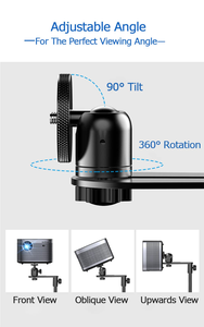 Soporte de Proyector Mejorado, Soporte de Piso Ajustable de 38-51 Pulgadas, Altura Máxima de 51 Pulgadas, Base con Peso, Soporte Universal para Proyector - Product Image 4