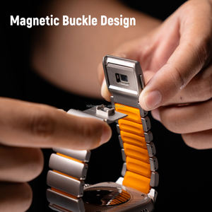 สายนาฬิกาข้อมือแบบสปอร์ตหัวเข็มขัดแม่เหล็กสแตนเลสสำหรับ Apple Watch Series 11-5 SE ขนาด 49 มม. - Product Image 6