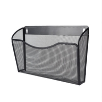 Panier de rangement de fichiers en métal noir de haute qualité salon gestionnaire de fichiers de maille applicable avec fonction de suspension murale