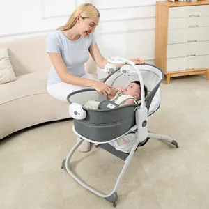 热销Mastela 6合1多功能摇篮自动摇篮和电动摇椅婴儿高脚椅 & 助推器