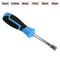 JOEPON Obeng Soket Hex Hollow Shaft Nut Driver 5 5.5 6 7 8 9 mm Baja Chrome Vanadium Gagang PP TPR OEM ODM Custom