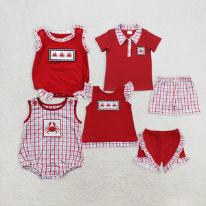 Conjunto de verano para niño con camiseta de golf bordada y pantalones cortos a juego - Product Image 5