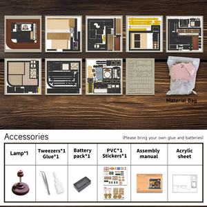 IIECREATE Maison de poupée miniature K-1083 Magasin de café magique Modèle miniature Kit de bricolage Ensemble cadeau pour 14 ans et plus - Product Image 6