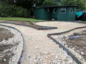 Borde Decorativo para Jardín, Separador de Césped, Acero Corten, Resistente a la Intemperie, Estilo Art Deco, Personalizable - Product Image 4