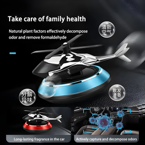 Ambientador de aire de coche moderno de alto rendimiento Diseño de helicóptero solar de metal <span class=keywords><strong>con</strong></span> líquido Perfume de coche nuevo Excelente buen servicio - Product Image 2