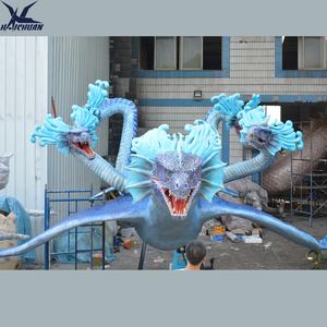 Animatronic modelli Animatronic realistici realistici personalizzati in fabbrica Animatronic <span class=keywords><strong>Blue</strong></span> Western <span class=keywords><strong>Dragon</strong></span> con cinque teste - Product Image 4