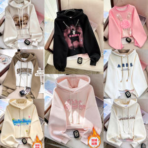 Áo hoodie nữ Hàn Quốc thu đông, kiểu rộng rãi, dáng oversized - Product Image 3