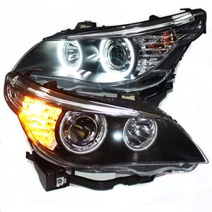 Faro LED para coche <span class=keywords><strong>BMW</strong></span> E60 <span class=keywords><strong>523i</strong></span> 525i Original, sin Kit HID, Angel Eyes CCFL, año <span class=keywords><strong>2004</strong></span> a 2008 - Product Image 2