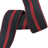 Bande élastique en polypropylène tissé sur mesure, noire et rouge, 7 cm, pour accessoires de meubles