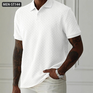 Camisetas texturizadas de poliéster con logotipo personalizado más vendidas, fabricante de camisetas, polos para hombre al por mayor - Product Image 5