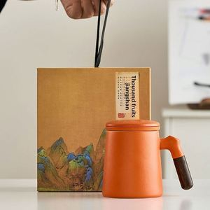 Ensemble de tasses à eau en céramique avec logo pour cadeaux promotionnels d'entreprise, prix d'événements, cadeaux de fin d'année - Tasse à thé et à eau séparées - Product Image 1